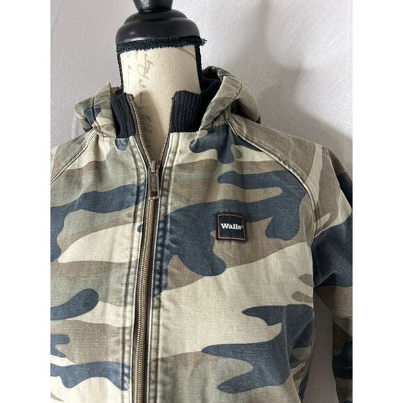 Walls Tough Wear Kids Grow Camp Coat Fleece Lined Youth L Hunting Winter - Picture 4 of 10